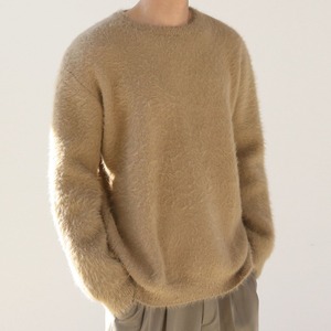 シャギーラウンドネックニット　MT0080368