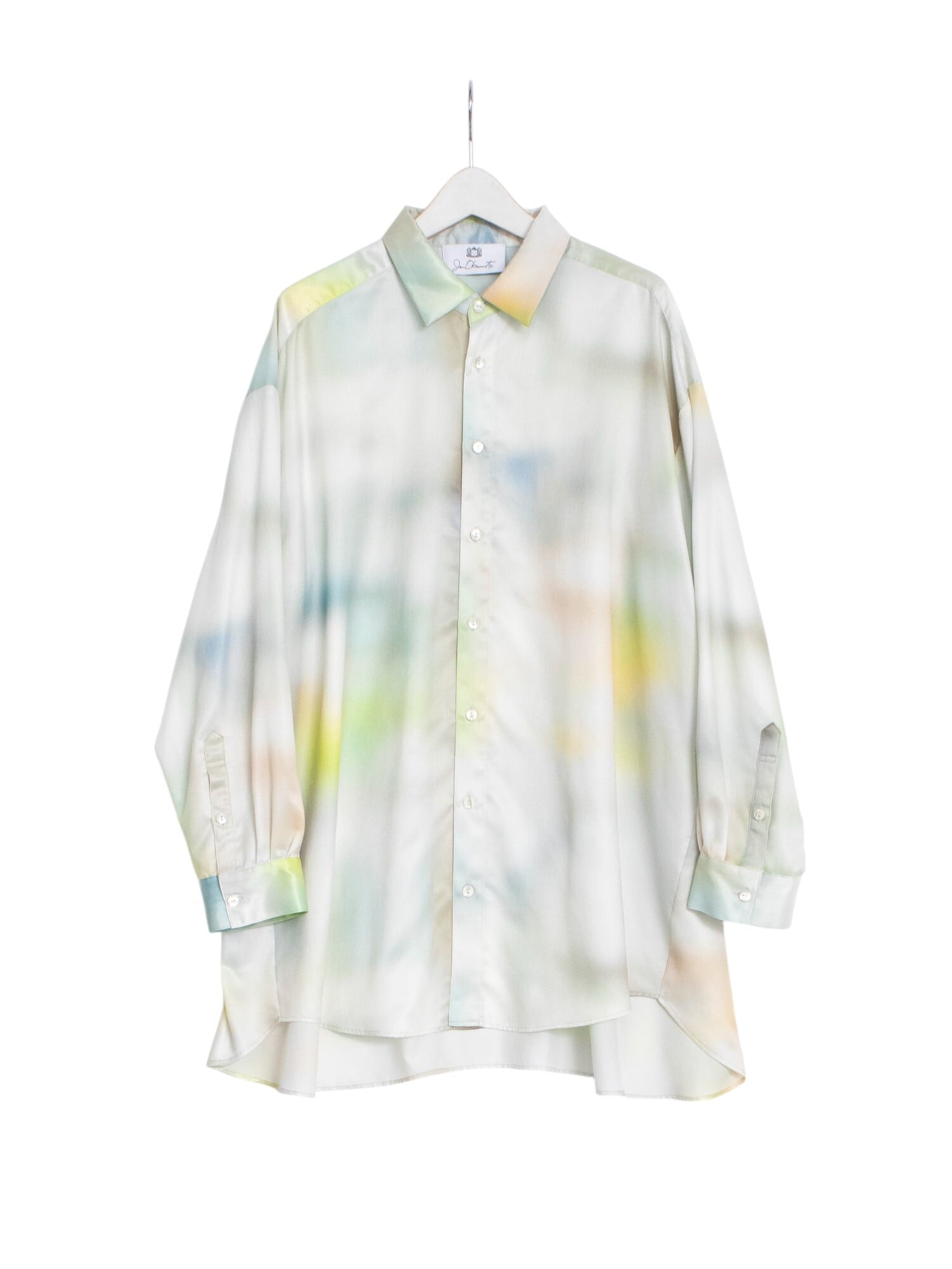 JUN OKAMOTO ホワイト ボタンアップ 長袖チュニックシャツ