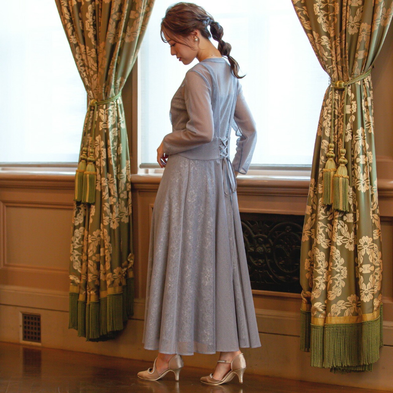 300008 epic day エピックデイ 2Wayレイヤードレースドレス 結婚式  