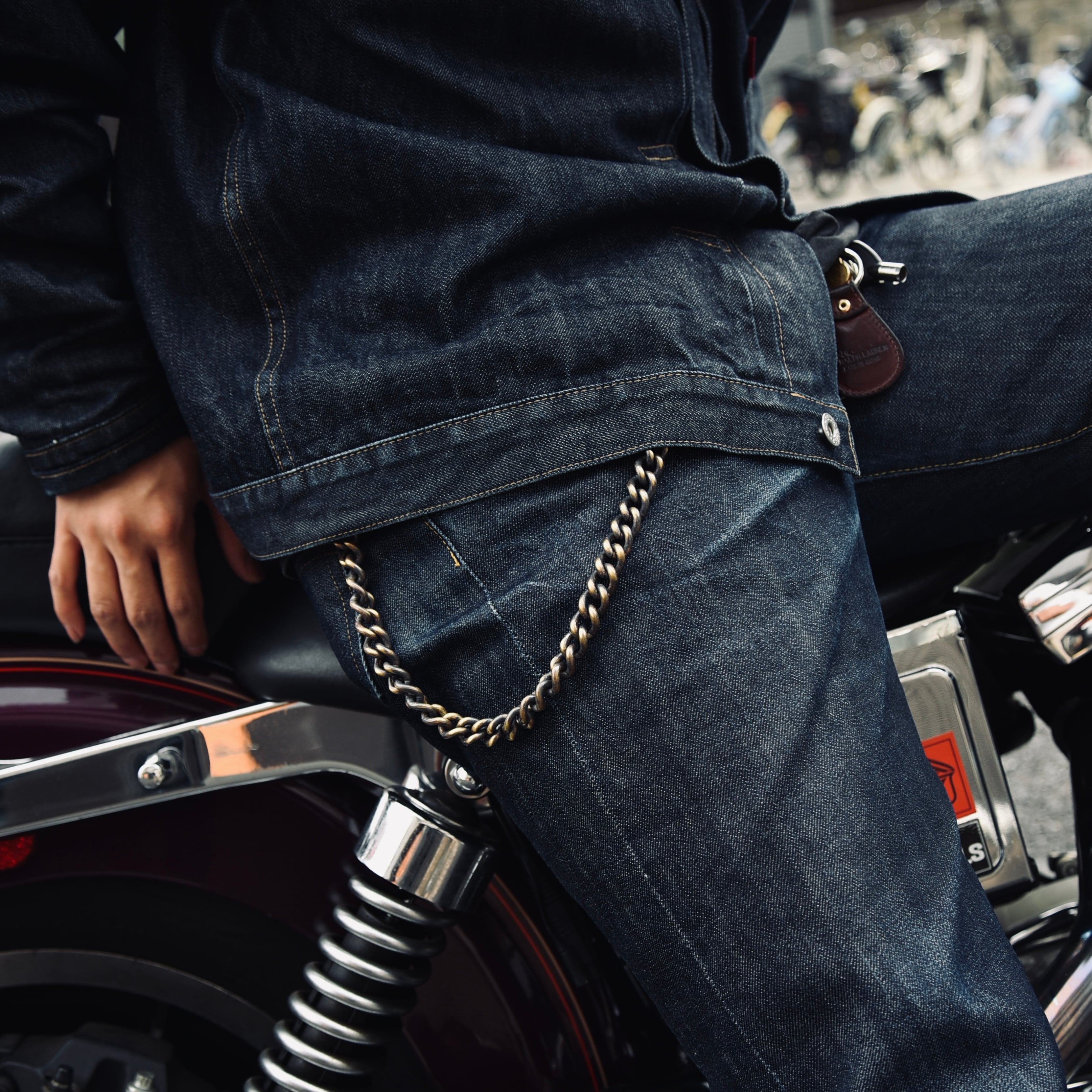 燻/数量限定】Vintage Brass Wallet ChainⅡ｜日本製 ウォレット