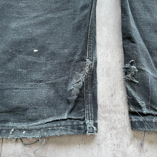 USA生地 ブラック ダブルニー Carhartt B136 BLK 32×32 詳細写真17