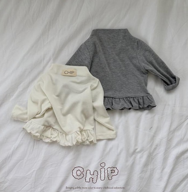 【取寄】CHIP ハーフネックフリルT｜秋服｜韓国子供服｜26/AT