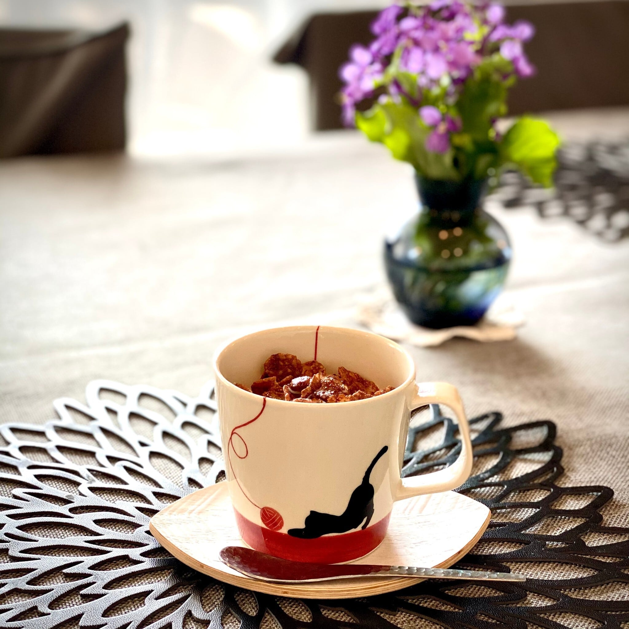 【波佐見焼】【菊祥陶器】【毛糸ネコ】【マグカップ】 猫柄 かわいい Hasami ware mug cat