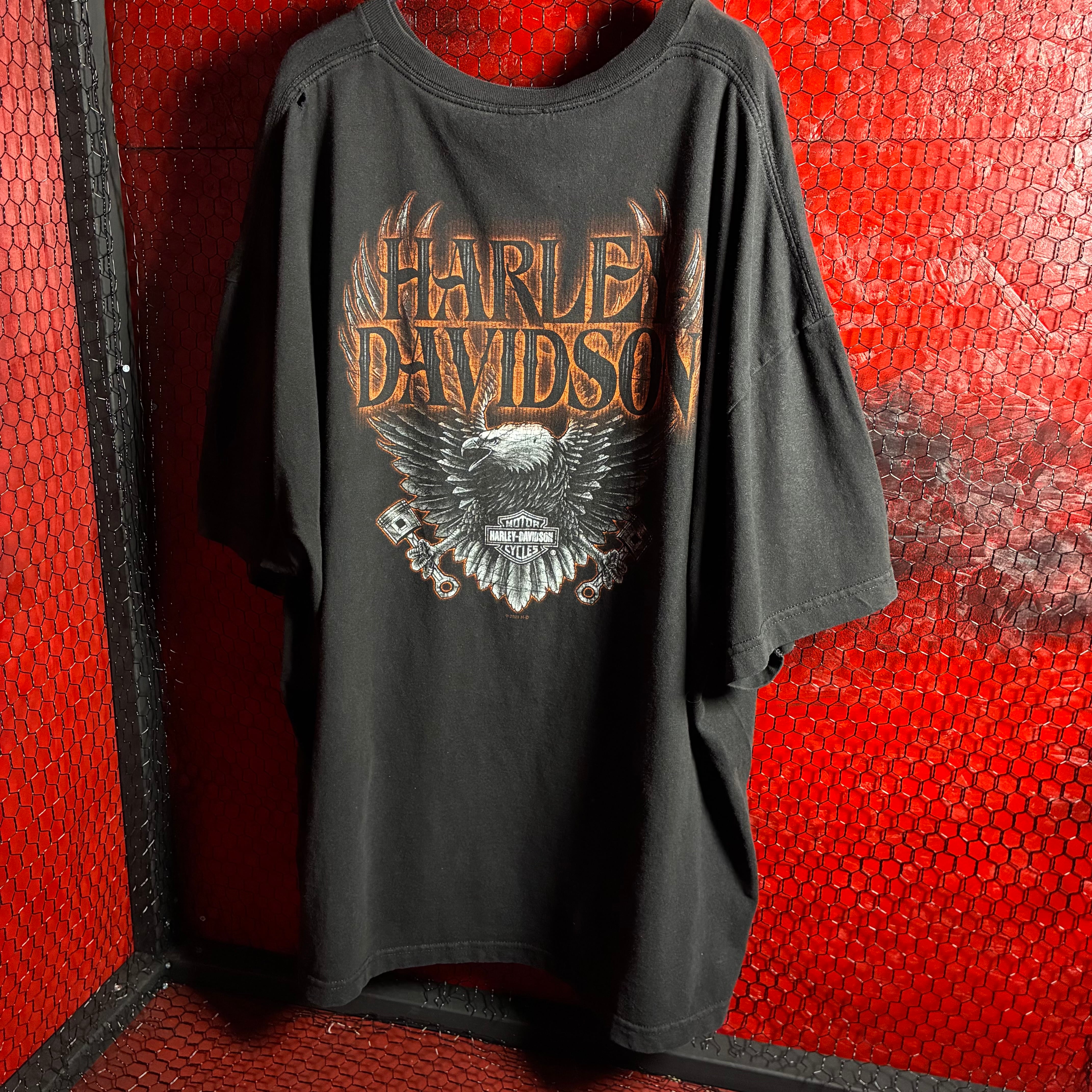 HARLEY-DAVIDSON オーバーサイズTシャツ イーグル ブラック ハーレー