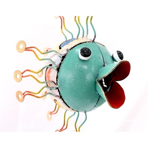 【 送料無料 メール便発送 】 ブリキベル ファニーフィッシュベル ドアベル ぎょぎょ 熱帯魚 魚君 魚くん 熱帯魚チャイム かわいい デコラティブ チャイム フィッシュオーナメント ベル付き 熱帯魚ベル 魚 フィッシュ ハンドメイド インテリア カーテン飾り ドアの飾り エスニック アジアン飾り おしゃれ 手作り 吊るし シュール お魚グッズ ゆらゆら ほっこり インテリア 自分用 ギフト プレゼント お洒落 オシャレ アジアン雑貨 おすすめ アブロイ ABROI