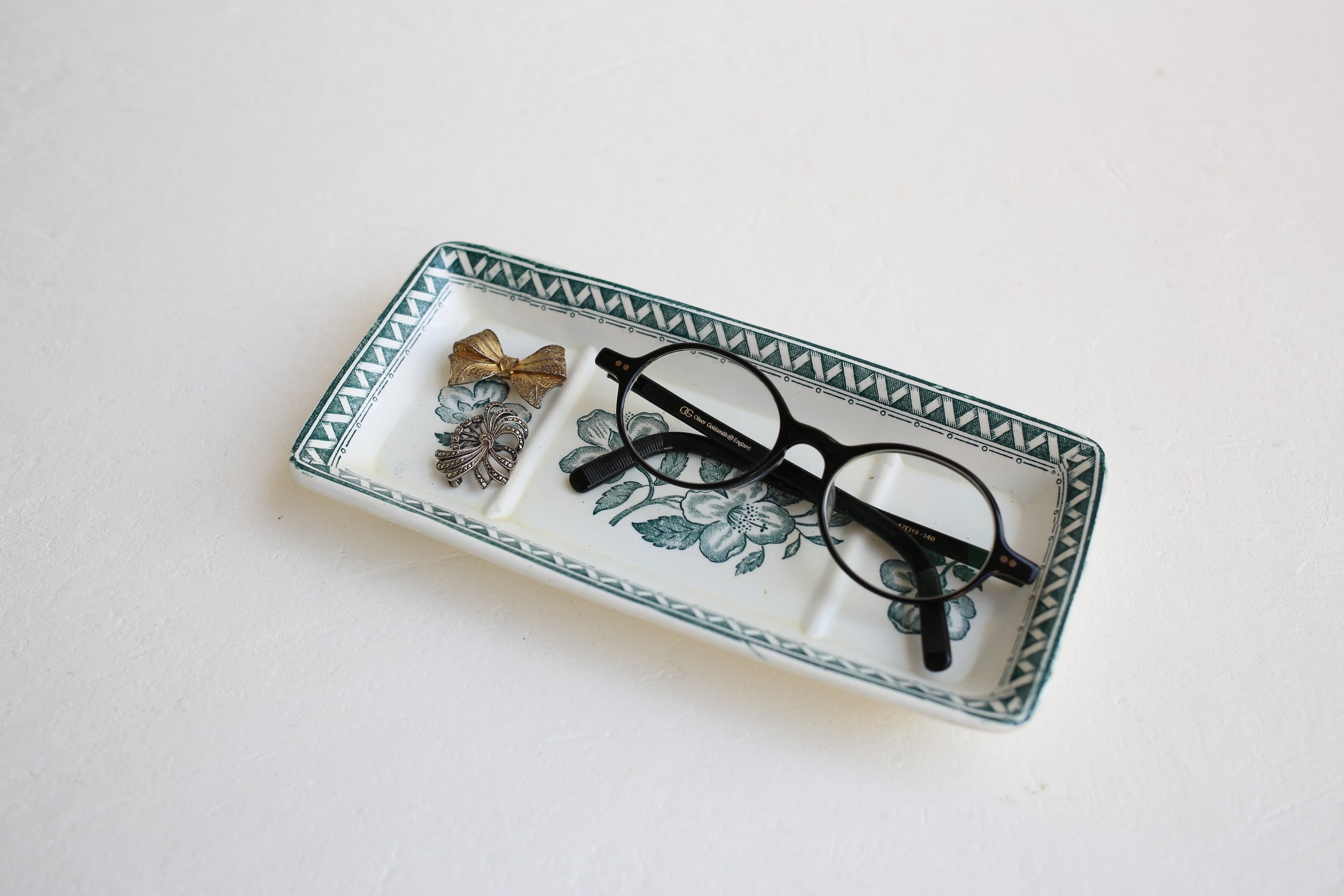 フランス アンティーク ヴィンテージ St AMAMD『FLORE』 トレイ N-03747