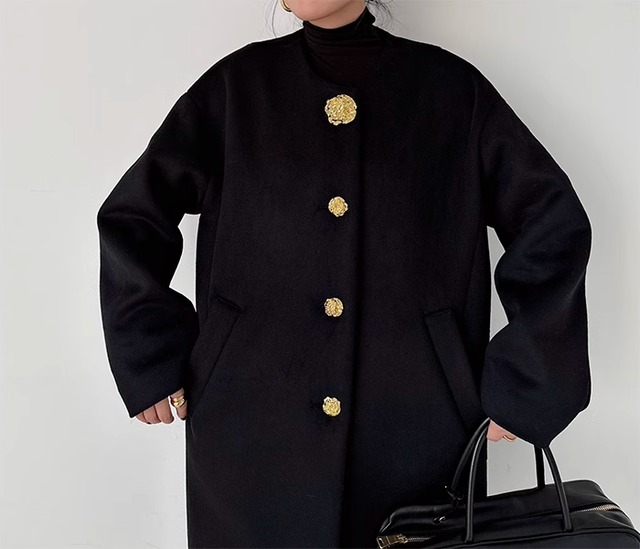antique button long coat【2023122805】