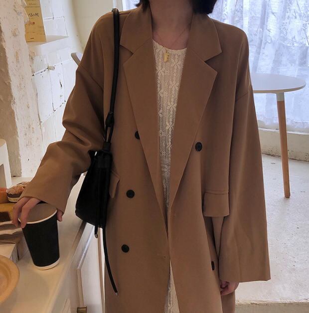 チェスターコート ロングコート アウター オーバーサイズ カジュアル 大人可愛い シンプル Luluca 韓国トレンドファッションluluca ルルカ