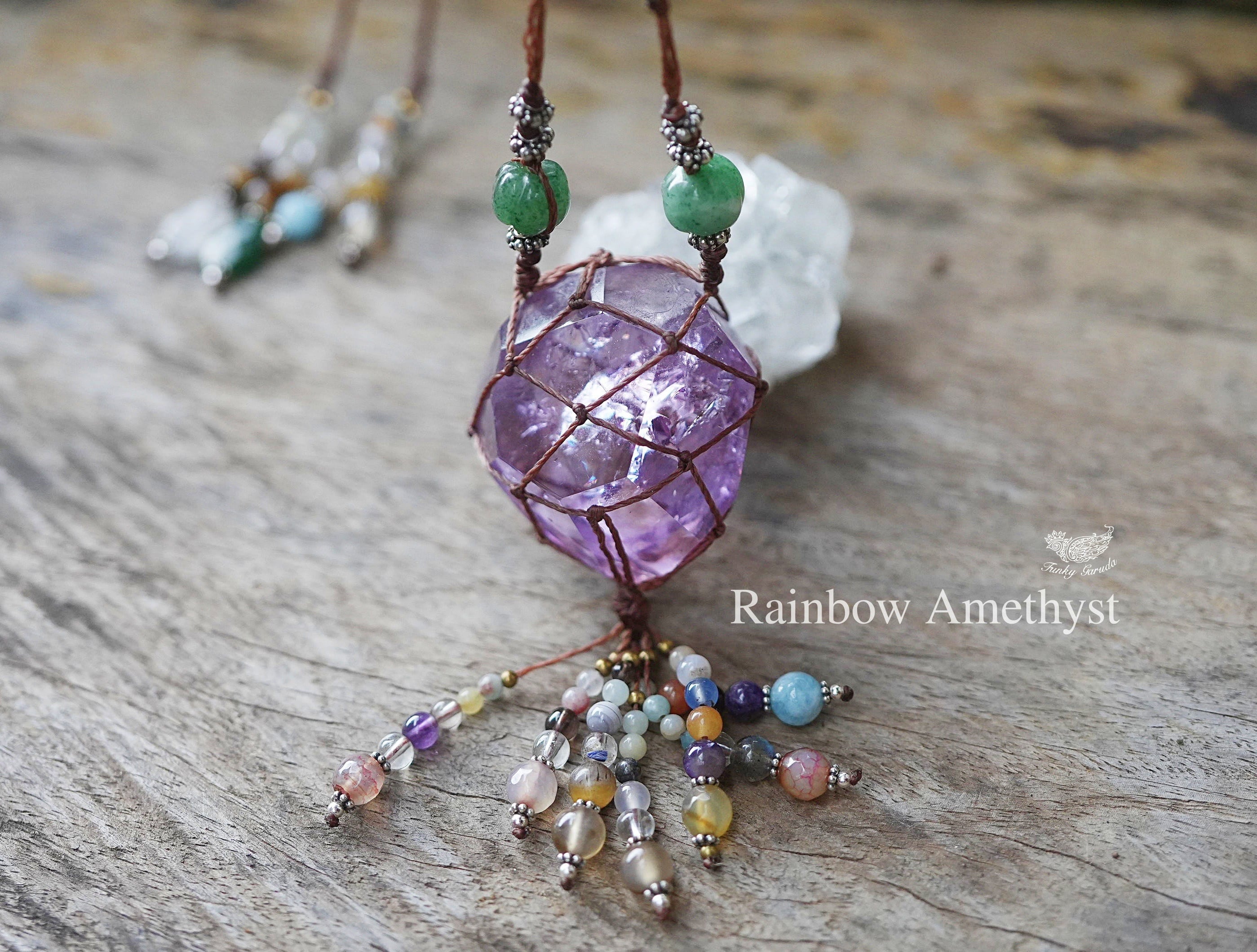 ★虹入り★アメシスト ネックレス 1443