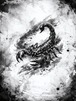 さそり座【デジタルダウンロード】水墨画アート｜5400×7200px・600dpi・約50MB 高解像度PNG｜Scorpius Digital Download Ink Wash Digital Art