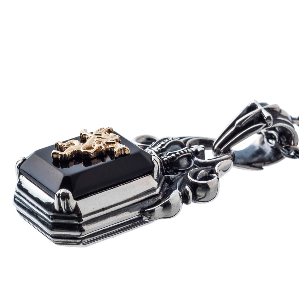 10金ライオンペンダント AKP0131 10k gold lion pendant シルバー