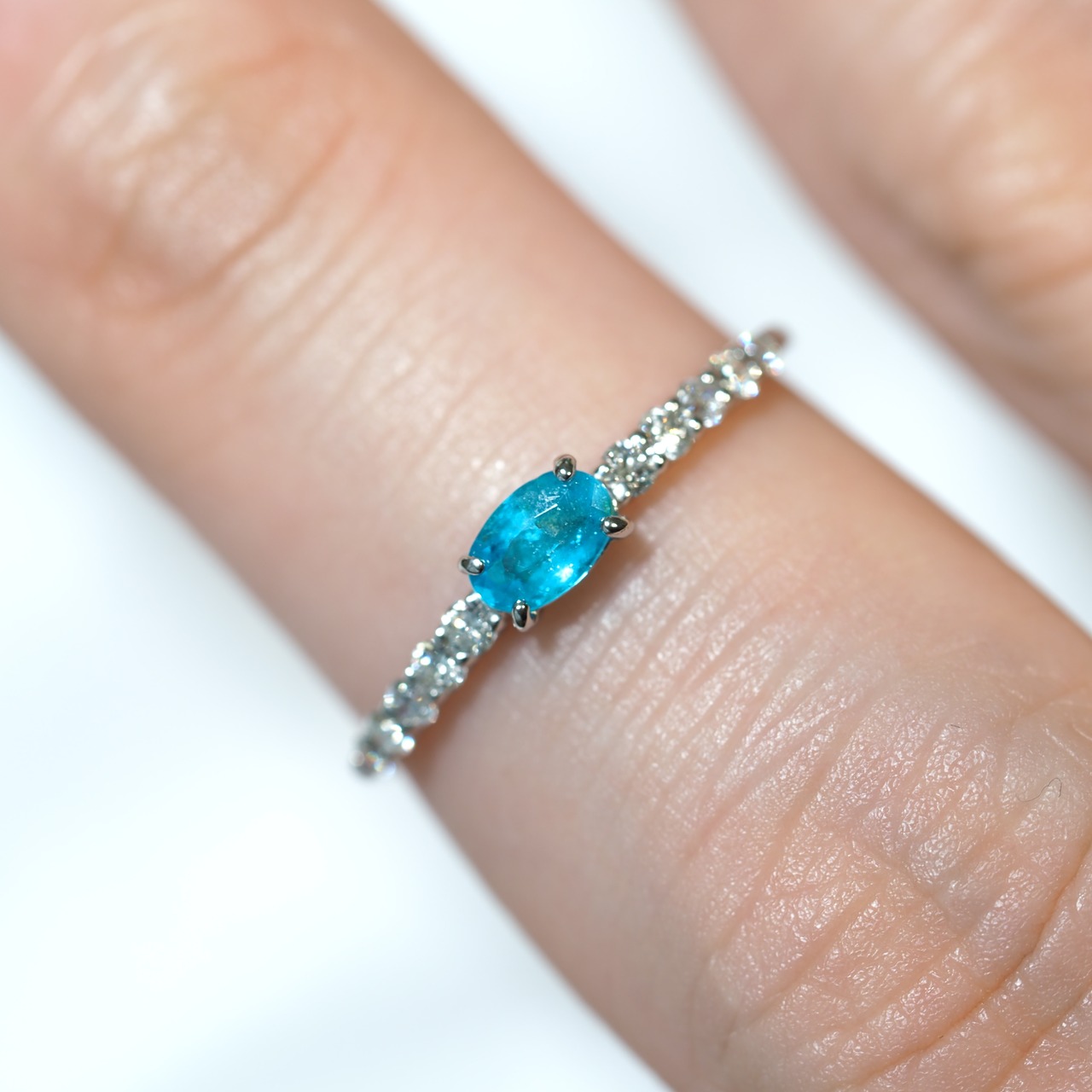 パライバトルマリン ブラジル産 リング 0.2ct D0.2ct pt900