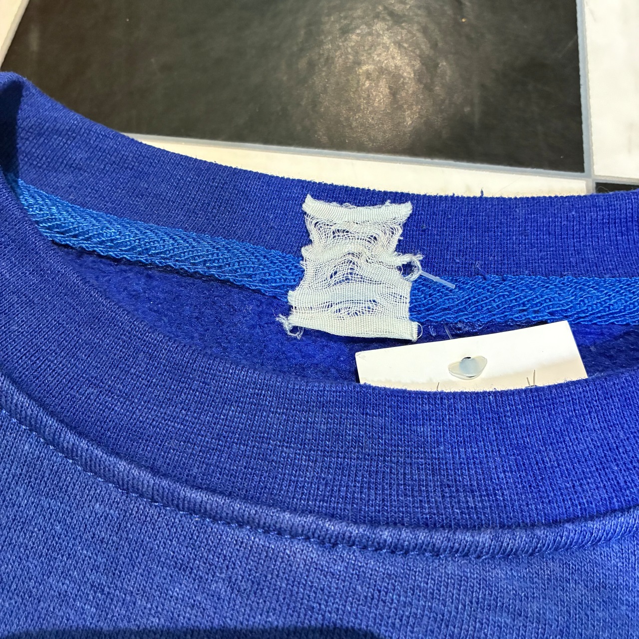 COIN HERO 刺繍スウェット 青 コインヒーロー ポケット付き