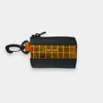 vibram card case (black×orange) with glowing zip