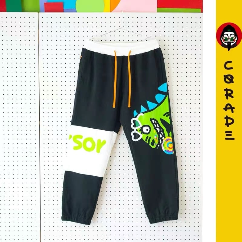 【現品SALE】Sorsorロングパンツ　coradeロリポップ恐竜   ロングパンツ　メンズ・レディース・ユニセックス