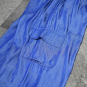 drape silhouette gloss wide cargo pants