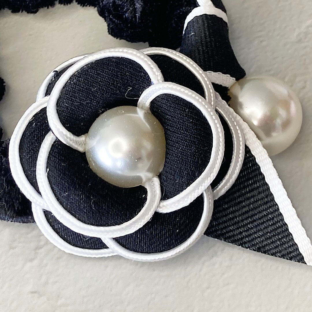 MEEE(ミー) ベロア リボン パール ネックレス チョーカー MEEE(ミー) ベロア リボン パール ネックレス チョーカー レディース