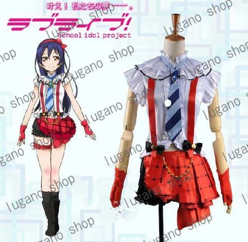 K4031　Love Live!ラブライブ！　園田 海未（そのだ うみ）　舞台装 風 　cosplay　コスチューム ハロウィン　イベント