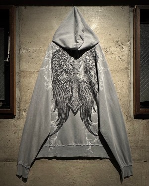 【Caka】“Affliction” Special Graphic Hooded L/S T-Shirt