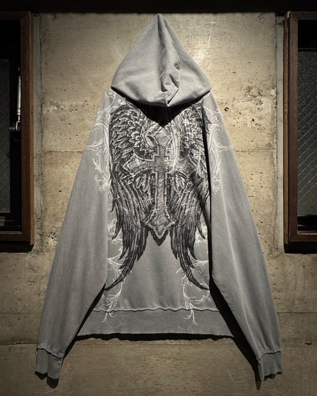 【Caka】“Affliction” Special Graphic Hooded L/S T-Shirt