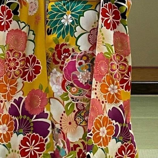 95 ネイルチップ 振袖ネイル 和装ネイル 前撮りネイル 黄色ネイル