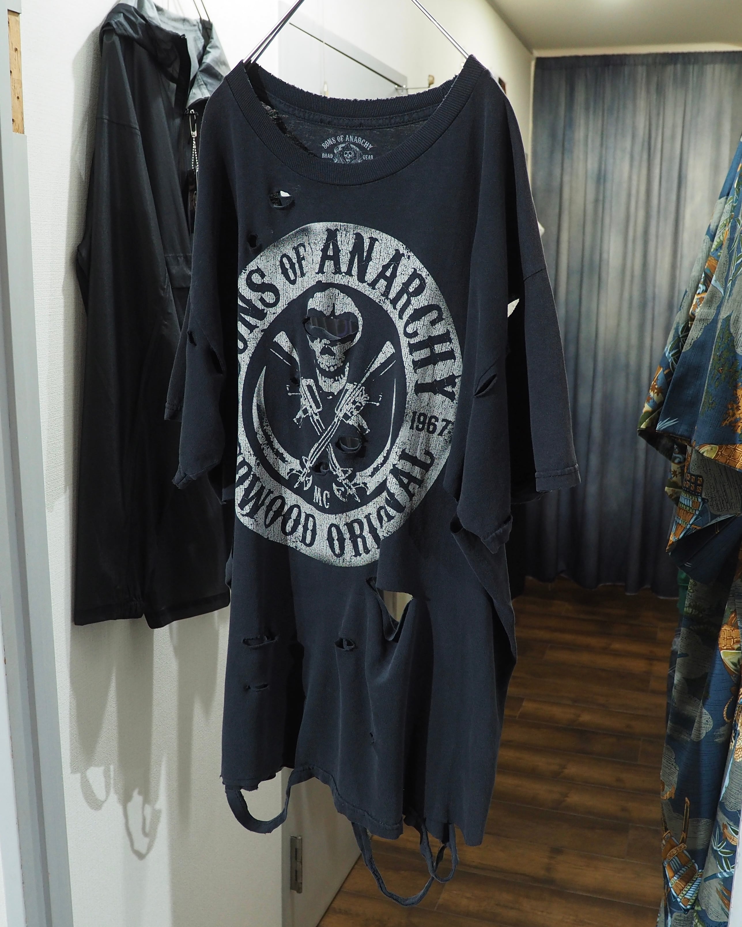 ” 循環 ” Crack Skull printed Boro Circulation Re:make SS Tee