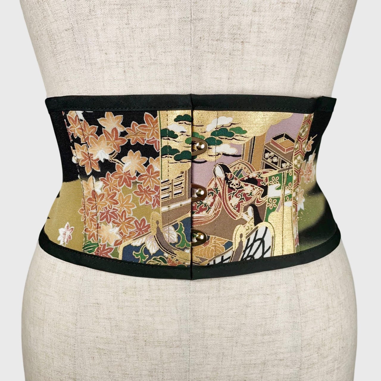 着物コルセット（姫君・黒留袖より制作）Kimono Corset 