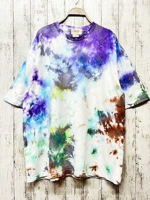 タイダイ染め Tie-dye ビッグシルエット Tシャツ　XLサイズ　ミックス　Hippies Dye HD19-93