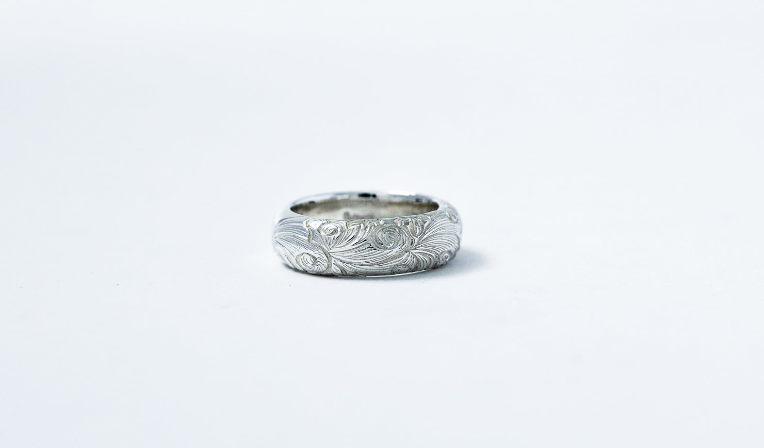 R-064 Arabesque half round ring (M) | WAKAN SILVER SMITH online store