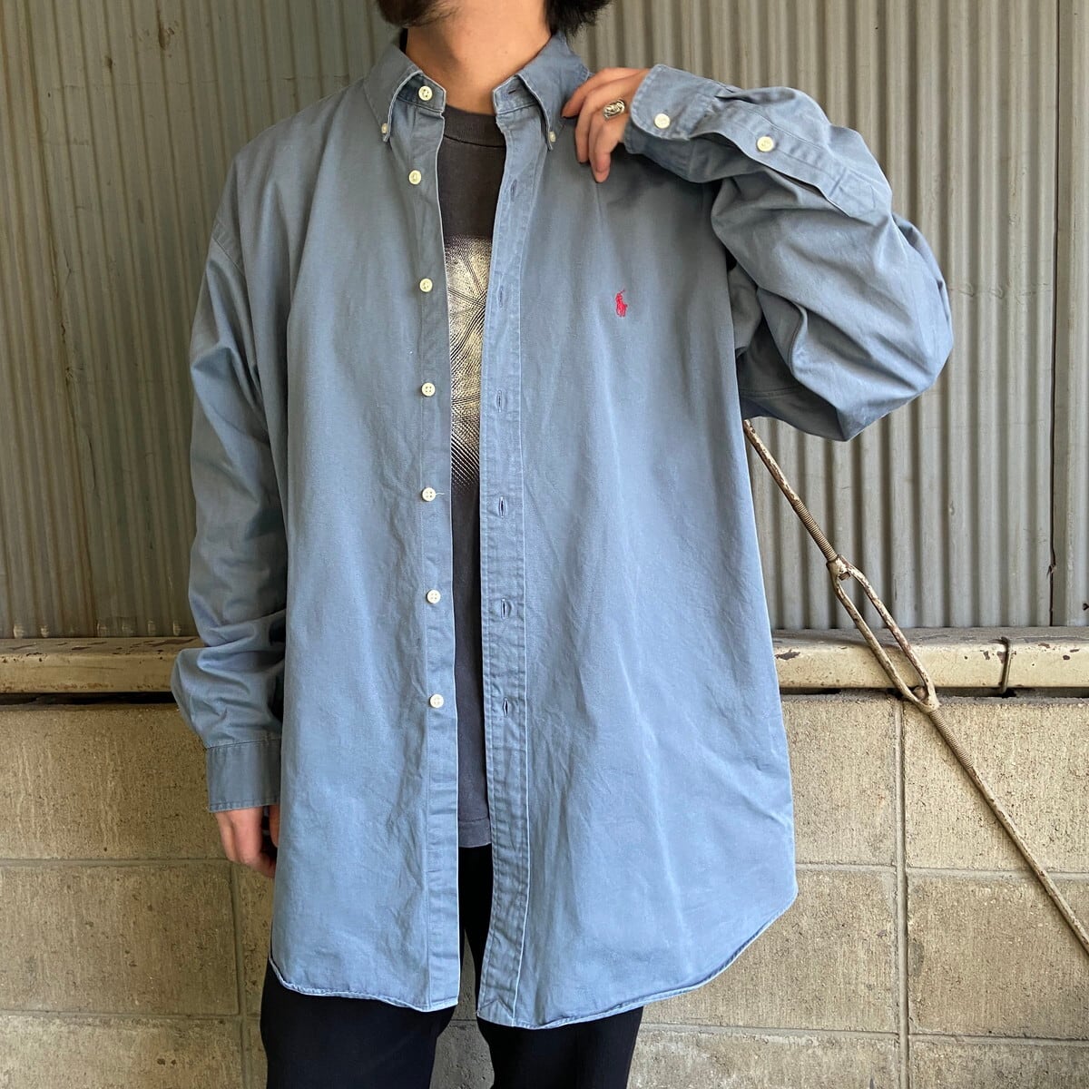 ★XXL★ 90s ラルフローレン BLAKE BIG BDシャツ