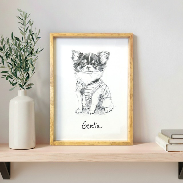 ペットスケッチ　シンプルフレームセット