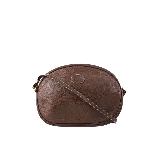 GUCCI グッチ ショルダーバッグ ブラック インターロッキング レザー vintage ヴィンテージ オールド ynp7rw