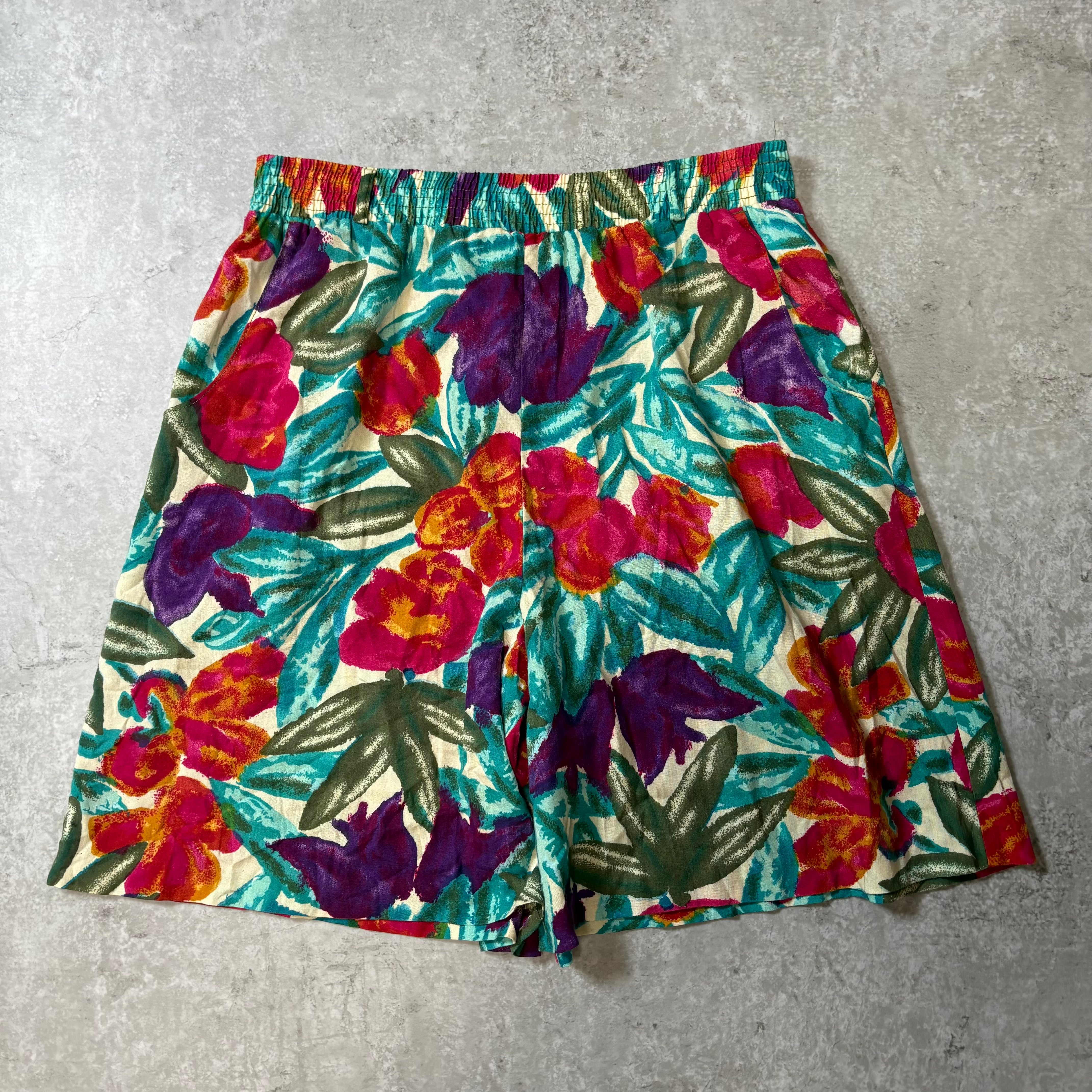 1980s~1990s "Cristin Stevens" Easy Shorts "Made in USA!!" Rayon50%×Polyester50%