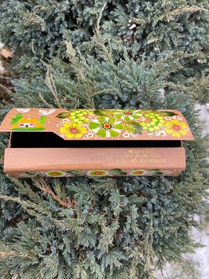 ペトリキフカ塗り　サングラス/眼鏡ケース（ホメンコ作）