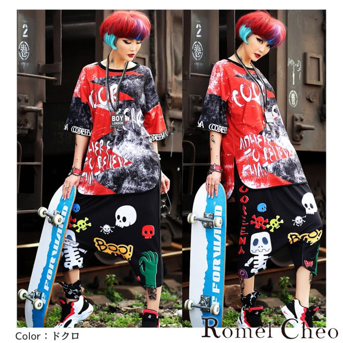 RomelCheo サルエルTシャツセット セットアップ 上下セット Tシャツ