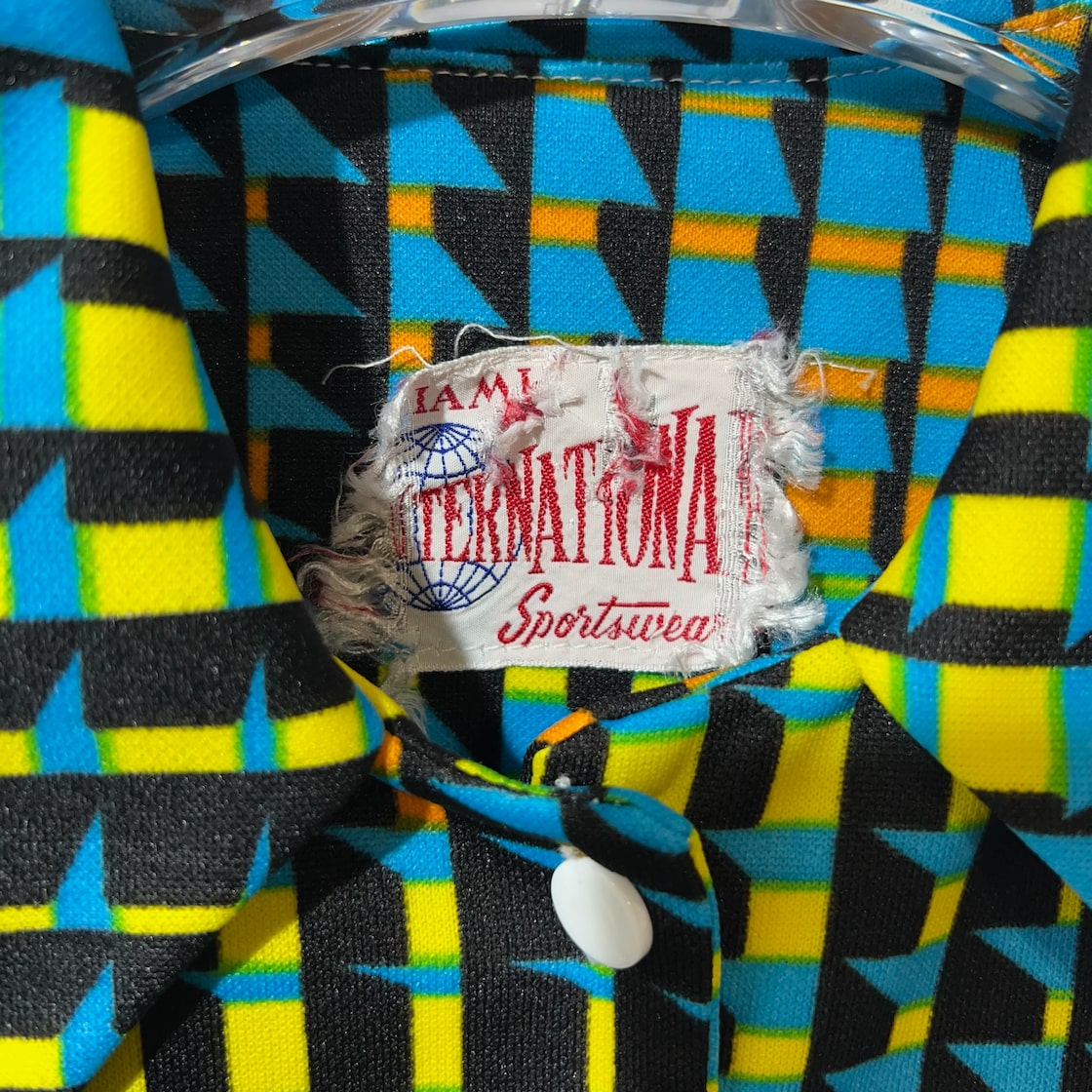 VINTAGE” 70s Psychedelic Pattern L/S Shirts ビンテージ 70 VINTAGE” 70s Psychedelic Pattern L/S Shirts ビンテージ 70