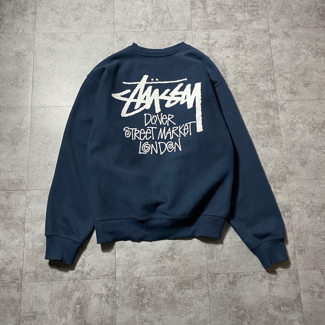 stussy ステューシー バックプリント ヘビーオンス ネイビー 紺 