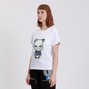 送料無料 【HIPANDA ハイパンダ】レディース ロゴプリント Tシャツ WOMEN'S PANDA PRINT SHORT SLEEVED T-SHIRT / WHITE・BLACK