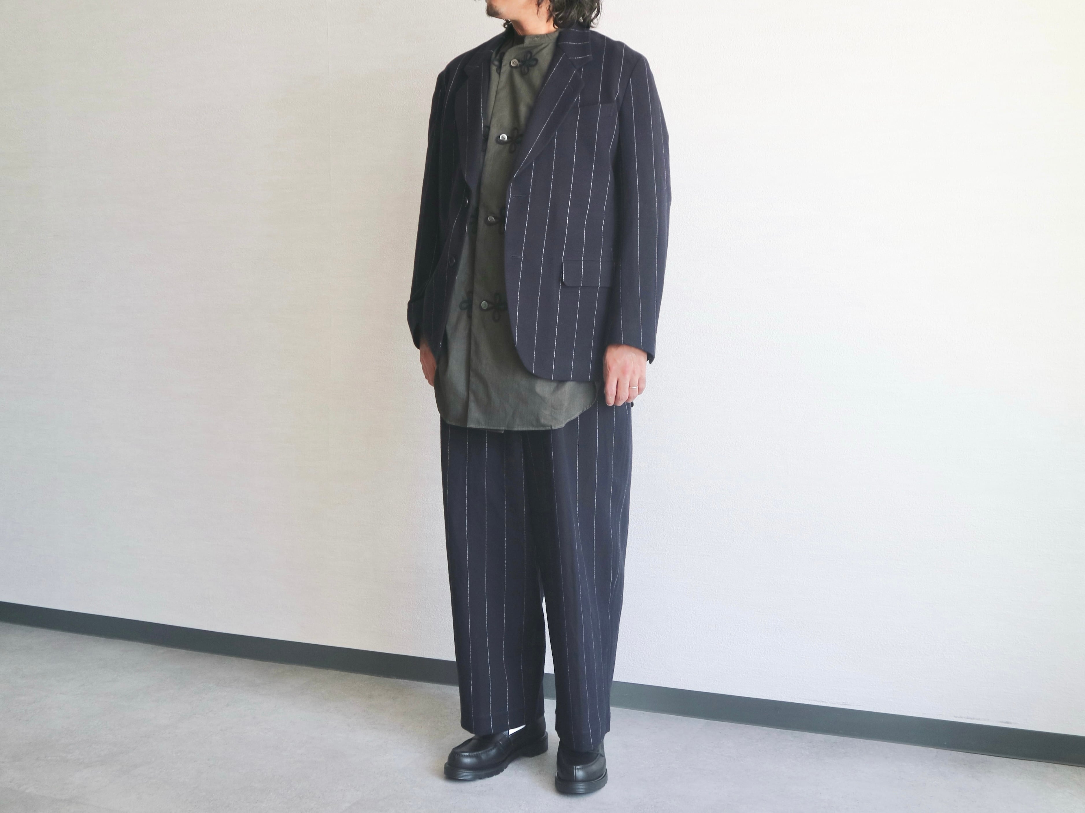 HAVERSACK ハバーサック】COTTON LINEN PIN STRIPE 2B JACKET コットン