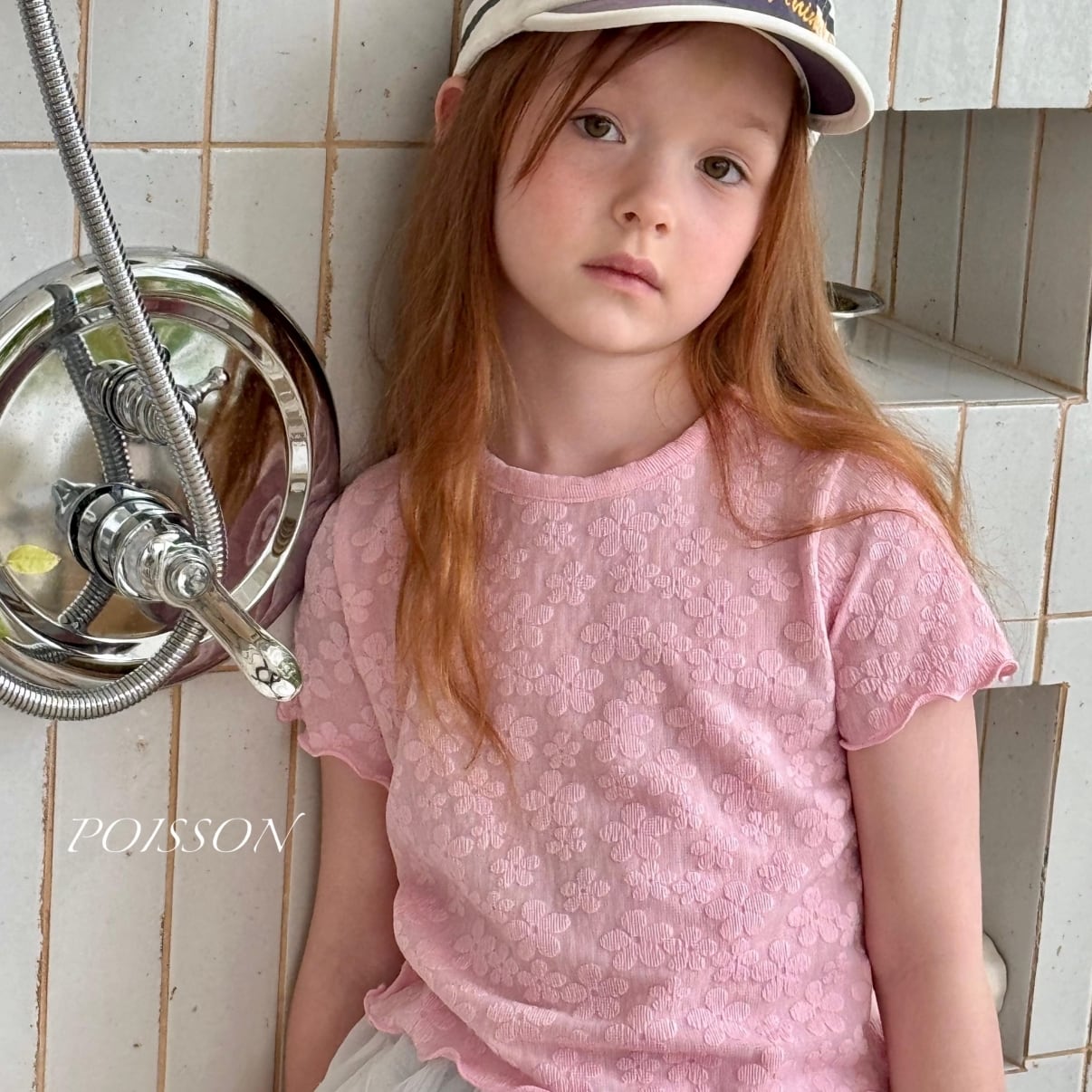 «sold out»«ジュニアサイズあり»«poisson» デイジートップス 2colors