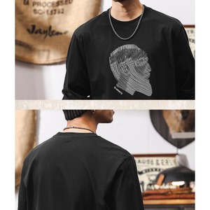 フェイスプリントクルーネックTシャツ 10205