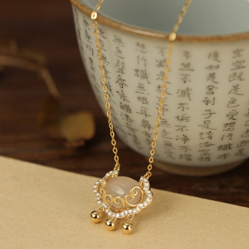 天然石チャイナ風ネックレス　YS00098