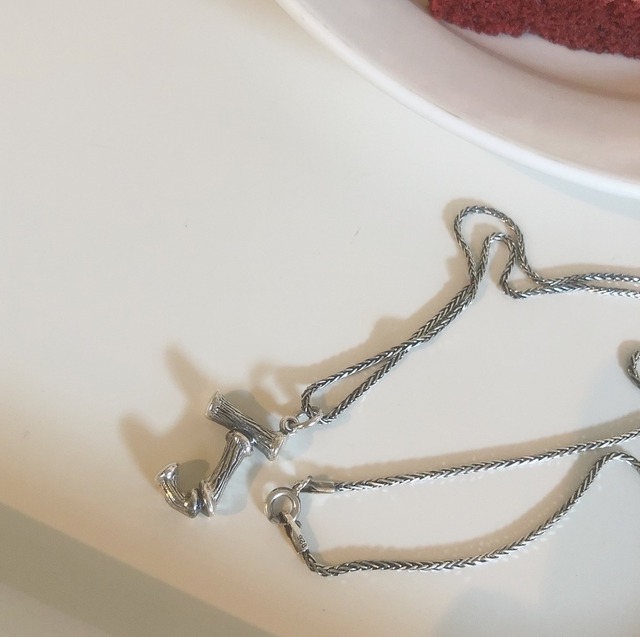 【予約販売】silver925 vintage initial pendant top（8initials）