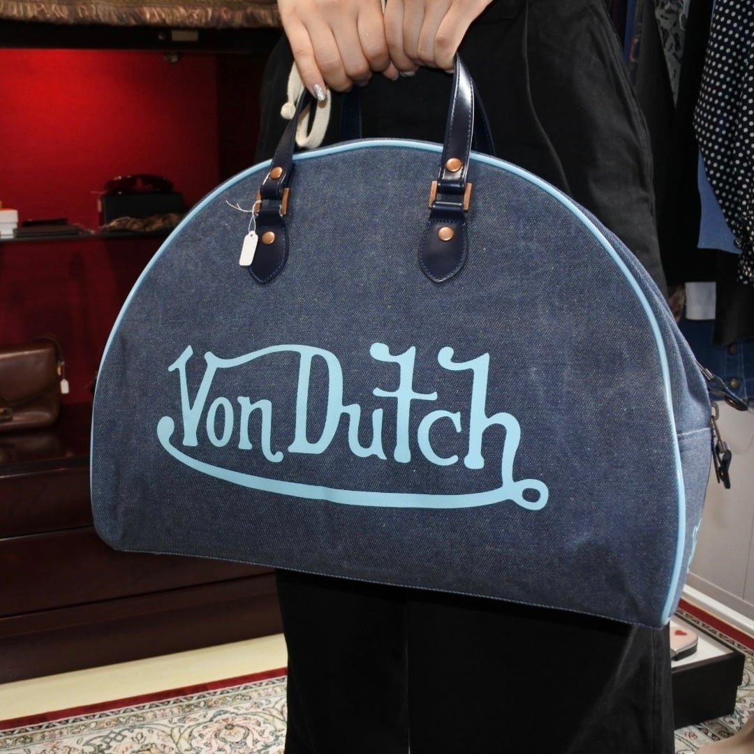 【極美品】Vondutch  ボンダッチ　ボストンバッグ　黒×ピンク