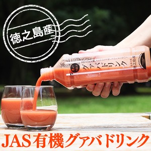グアバジュース 900ml 【6,400円お得】 16本セット（一箱） 徳之島産 JAS有機認証 グアバ100% 冷凍