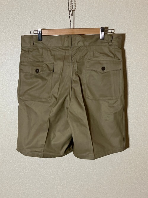 DEAD STOCK ITALIAN ARMY 70’S 2PLEATS CHINO SHORTS 2