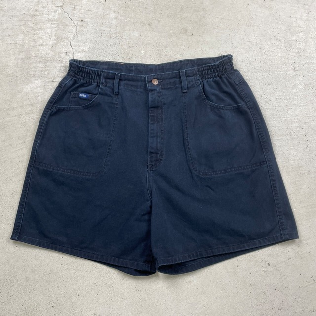 Lee リー ショートパンツ コットンショーツ メンズW33相当 古着 ハーフパンツ VINTAGE ヴィンテージ 紺色【ショートパンツ】/ネイビー