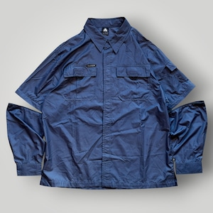 【90s】00s NIKE ACG 2Way デタッチャブル ナイロン シャツ フィッシング テック 紺/NAVY ナイキ アウトドア アーカイブ VINTAGE Y2K