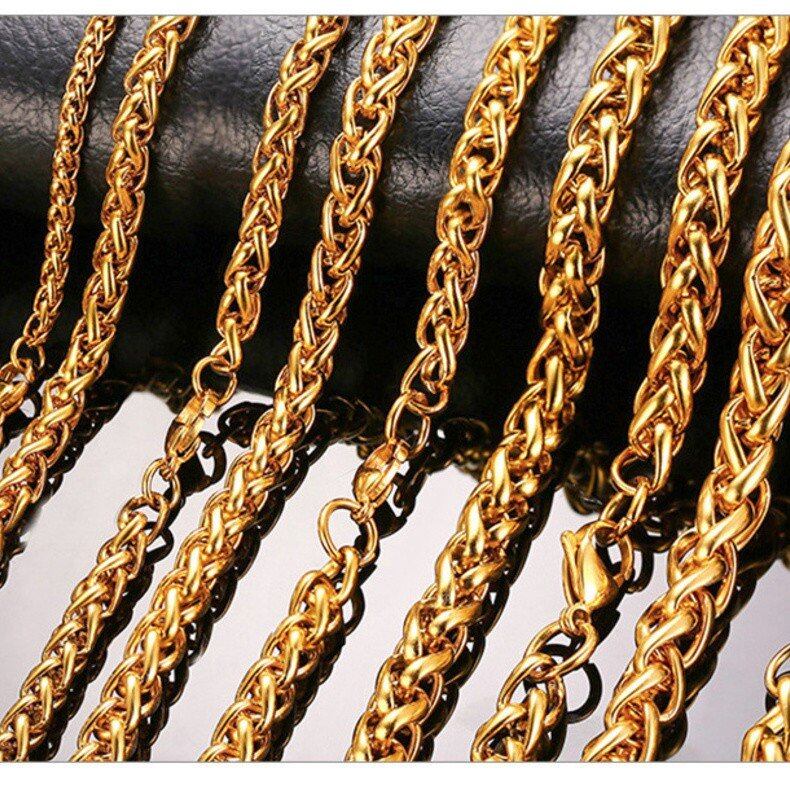 キュイキュイ☆ゴールドグリッターチェーンネックレス 35cm | K10YG