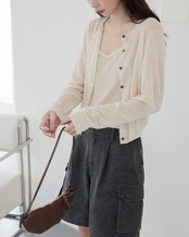 Sheer cardigan & camisole  L0021